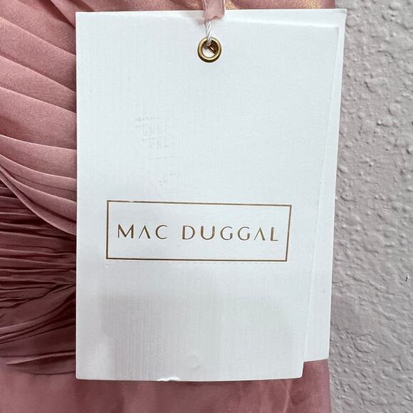 NWT $500 MAC DUGGAL 70173 PINK ONE SHOULDER MIDI DRESS Size 6 - Picture 11 of 14